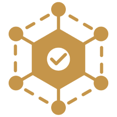 Hexagonal network icon design